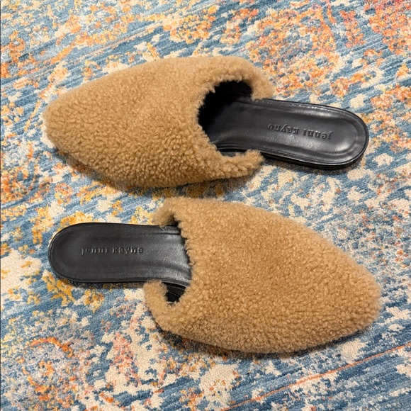 Jenni Kayne Shoes - Jenni Kayne Brown Shearling Mules